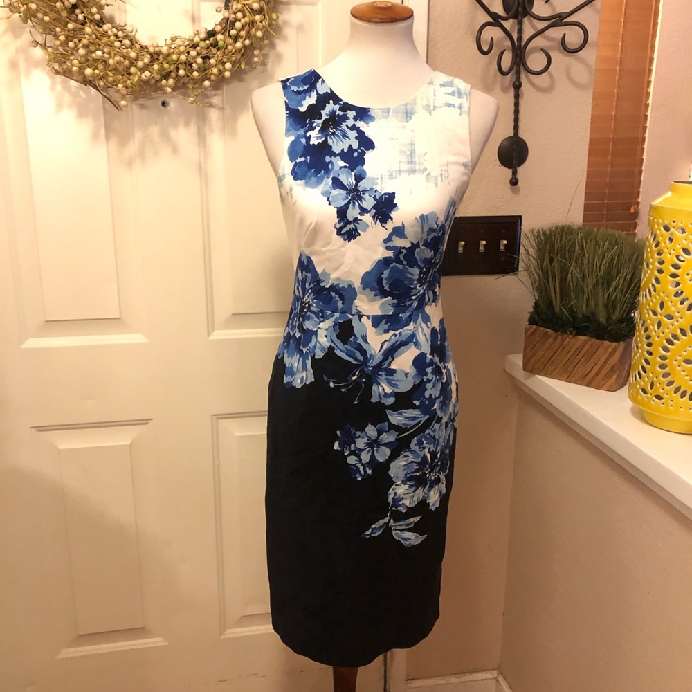 Maeve By Anthropologie Blue Floral Midi New Dress
